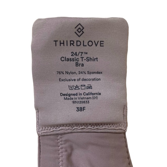 Third Love Classic 24/7 Classic T-Shirt Bra Size 38F - Picture 3 of 7